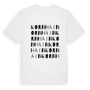 Kornhain ordlek t-shirt – ekologisk bomull t-shirt från Pinshirt