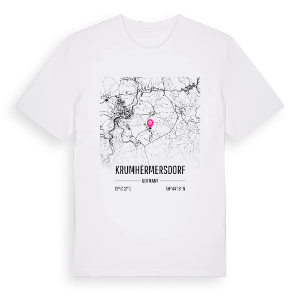 Krumhermersdorf karta t-shirt – ekologisk bomull t-shirt från Pinshirt