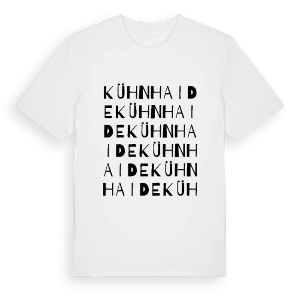 Kühnhaide ordlek t-shirt – ekologisk bomull t-shirt från Pinshirt