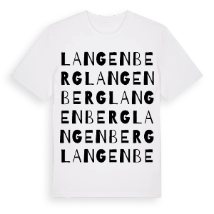 Langenberg ordlek t-shirt – ekologisk bomull t-shirt från Pinshirt