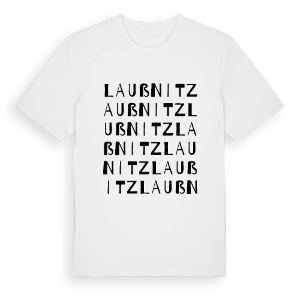 Laußnitz ordlek t-shirt – ekologisk bomull t-shirt från Pinshirt