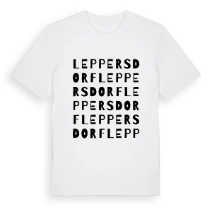 Leppersdorf ordlek t-shirt – ekologisk bomull t-shirt från Pinshirt