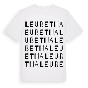 Leubetha ordlek t-shirt – ekologisk bomull t-shirt från Pinshirt