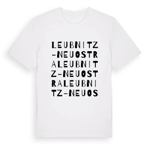 Leubnitz-Neuostra ordlek t-shirt – ekologisk bomull t-shirt från Pinshirt