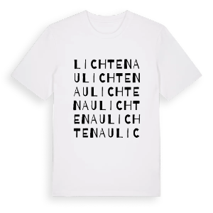 Lichtenau ordlek t-shirt – ekologisk bomull t-shirt från Pinshirt