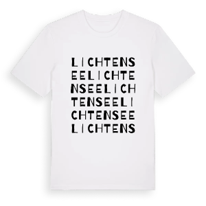 Lichtensee ordlek t-shirt – ekologisk bomull t-shirt från Pinshirt