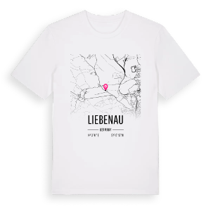 Liebenau karta t-shirt – ekologisk bomull t-shirt från Pinshirt