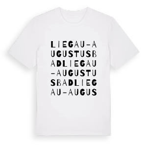 Liegau-Augustusbad ordlek t-shirt – ekologisk bomull t-shirt från Pinshirt