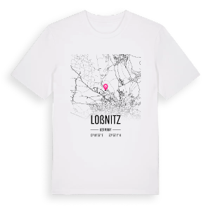 Loßnitz karta t-shirt – ekologisk bomull t-shirt från Pinshirt