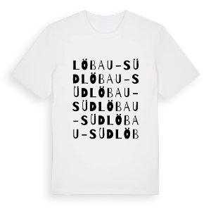 Löbau-Süd ordlek t-shirt – ekologisk bomull t-shirt från Pinshirt