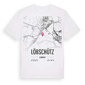 Löbschütz karta t-shirt – ekologisk bomull t-shirt från Pinshirt