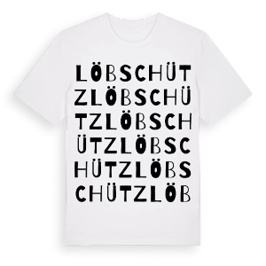 Löbschütz ordlek t-shirt – ekologisk bomull t-shirt från Pinshirt