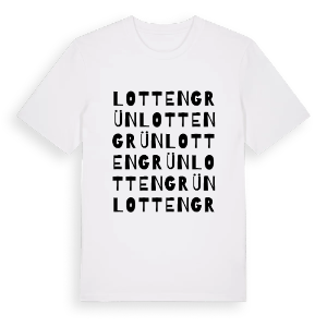 Lottengrün ordlek t-shirt – ekologisk bomull t-shirt från Pinshirt