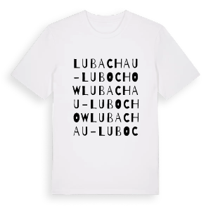 Lubachau - Lubochow ordlek t-shirt – ekologisk bomull t-shirt från Pinshirt