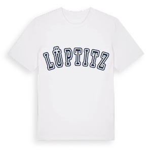 Lüptitz college t-shirt – ekologisk bomull t-shirt från Pinshirt