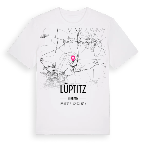 Lüptitz karta t-shirt – ekologisk bomull t-shirt från Pinshirt