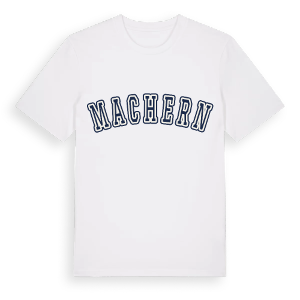 Machern college t-shirt – ekologisk bomull t-shirt från Pinshirt
