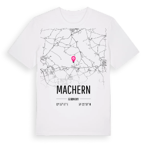 Machern karta t-shirt – ekologisk bomull t-shirt från Pinshirt