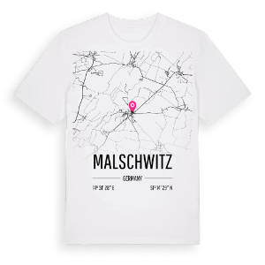 Malschwitz karta t-shirt – ekologisk bomull t-shirt från Pinshirt