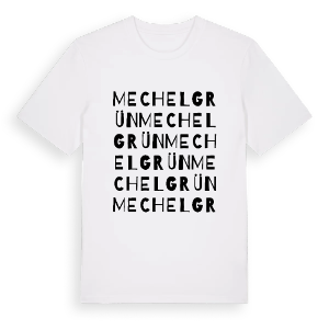 Mechelgrün ordlek t-shirt – ekologisk bomull t-shirt från Pinshirt