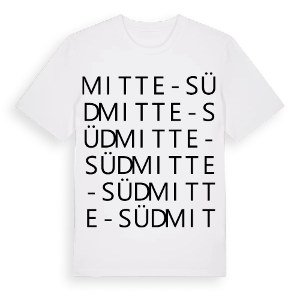 Mitte-Süd ordlek t-shirt – ekologisk bomull t-shirt från Pinshirt