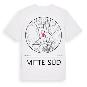Mitte-Süd t-shirt – ekologisk bomull t-shirt från Pinshirt