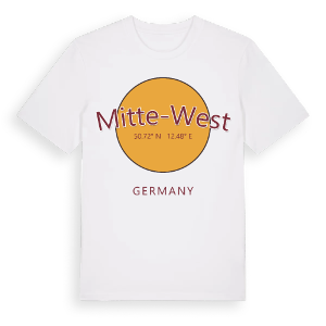 Mitte-West cirkel t-shirt – ekologisk bomull t-shirt från Pinshirt