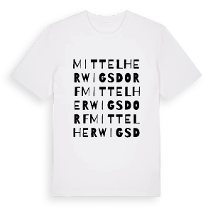 Mittelherwigsdorf ordlek t-shirt – ekologisk bomull t-shirt från Pinshirt