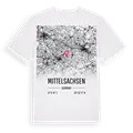 Mittelsachsen karta t-shirt