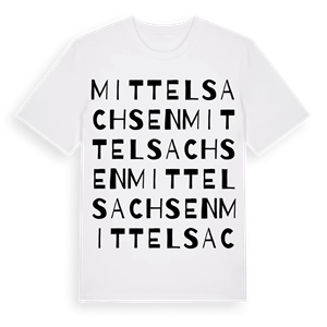 Mittelsachsen ordlek t-shirt – ekologisk bomull t-shirt från Pinshirt