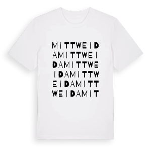 Mittweida ordlek t-shirt – ekologisk bomull t-shirt från Pinshirt