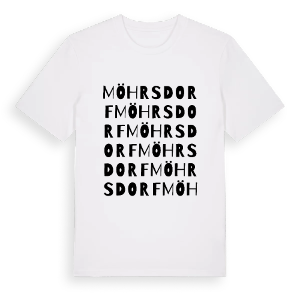 Möhrsdorf ordlek t-shirt – ekologisk bomull t-shirt från Pinshirt