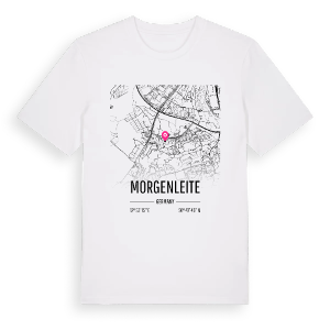 Morgenleite karta t-shirt – ekologisk bomull t-shirt från Pinshirt