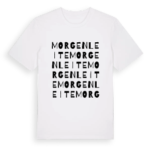 Morgenleite ordlek t-shirt – ekologisk bomull t-shirt från Pinshirt