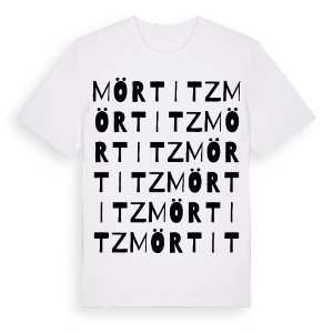 Mörtitz ordlek t-shirt – ekologisk bomull t-shirt från Pinshirt