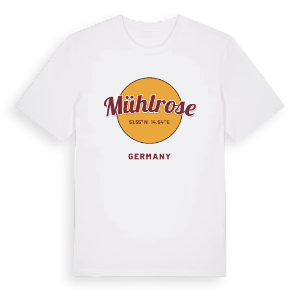 Mühlrose cirkel t-shirt – ekologisk bomull t-shirt från Pinshirt