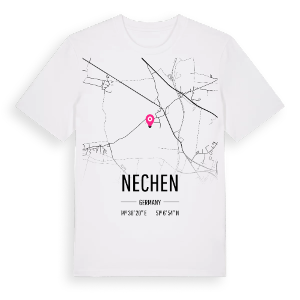 Nechen karta t-shirt – ekologisk bomull t-shirt från Pinshirt