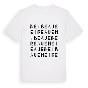 Neißeaue ordlek t-shirt – ekologisk bomull t-shirt från Pinshirt