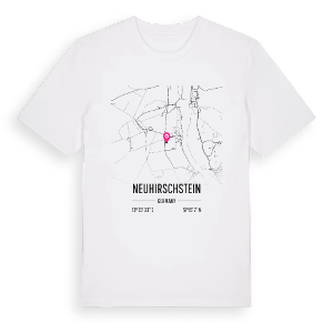 Neuhirschstein karta t-shirt – ekologisk bomull t-shirt från Pinshirt
