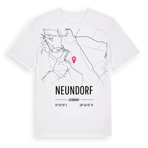 Neundorf karta t-shirt – ekologisk bomull t-shirt från Pinshirt