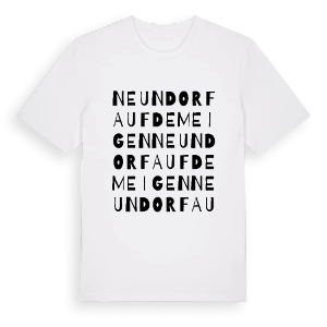 Neundorf auf dem Eigen ordlek t-shirt – ekologisk bomull t-shirt från Pinshirt