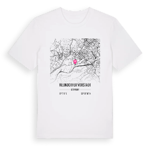 Neundorfer Vorstadt karta t-shirt – ekologisk bomull t-shirt från Pinshirt