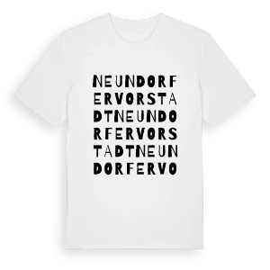 Neundorfer Vorstadt ordlek t-shirt – ekologisk bomull t-shirt från Pinshirt