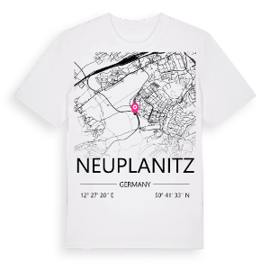 Neuplanitz karta t-shirt – ekologisk bomull t-shirt från Pinshirt