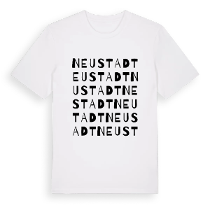 Neustadt ordlek t-shirt – ekologisk bomull t-shirt från Pinshirt