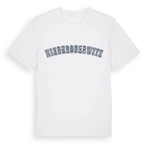 Niederoderwitz college t-shirt – ekologisk bomull t-shirt från Pinshirt