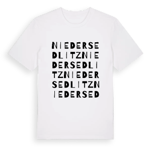 Niedersedlitz ordlek t-shirt – ekologisk bomull t-shirt från Pinshirt