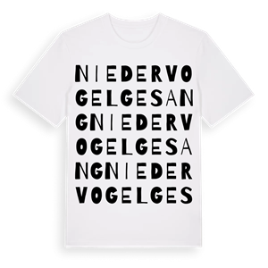 Niedervogelgesang ordlek t-shirt – ekologisk bomull t-shirt från Pinshirt