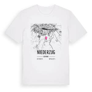 Niederzug karta t-shirt – ekologisk bomull t-shirt från Pinshirt