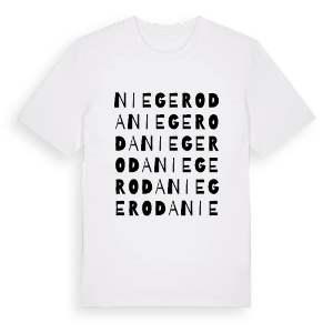 Niegeroda ordlek t-shirt – ekologisk bomull t-shirt från Pinshirt